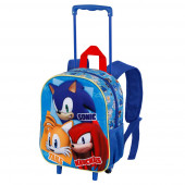 Small 3D Backpack with Wheels Sonic Trio