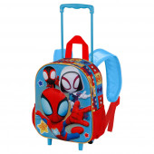 Small 3D Backpack with Wheels Spiderman Three