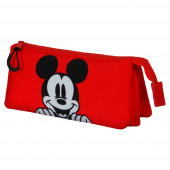 Triple Pencil Case Mickey Mouse Red