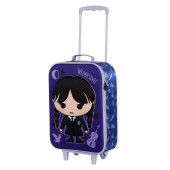 Soft 3D Trolley Suitcase Wednesday Chibi