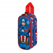 3D Double Pencil Case Captain America First