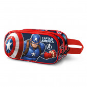 Wholesale Distributor 3D Double Pencil Case Captain America Patriot