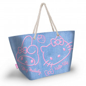 Wholesale Distributor Soleil Beach Bag Hello Kitty Denim