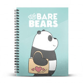 Cuaderno A4 Papel Cuadriculado Somos Osos Panda